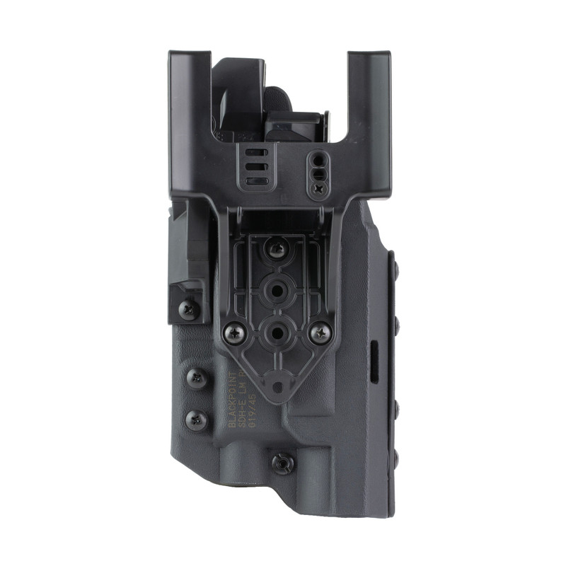 BlackPoint Tactical Slick Duty Light Holster with Ejection Port Lock Black Outside Waistband Holster for GLOCK 19/45 with Light - Image 2