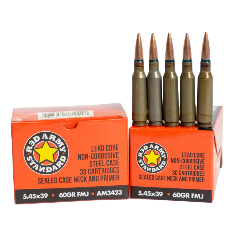 Century Arms Steel Case 5.45x39 60gr Full Metal Jacket Rifle Ammo - 30rd Box
