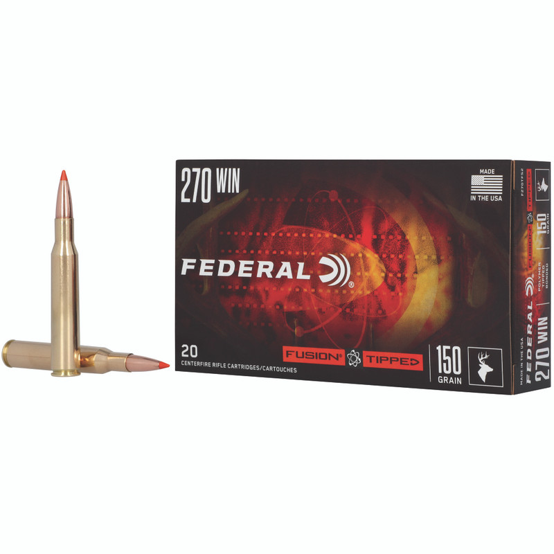 Federal Fusion 270 Winchester 150gr Polymer Tip Rifle Ammo - 20rd Box - Image 2