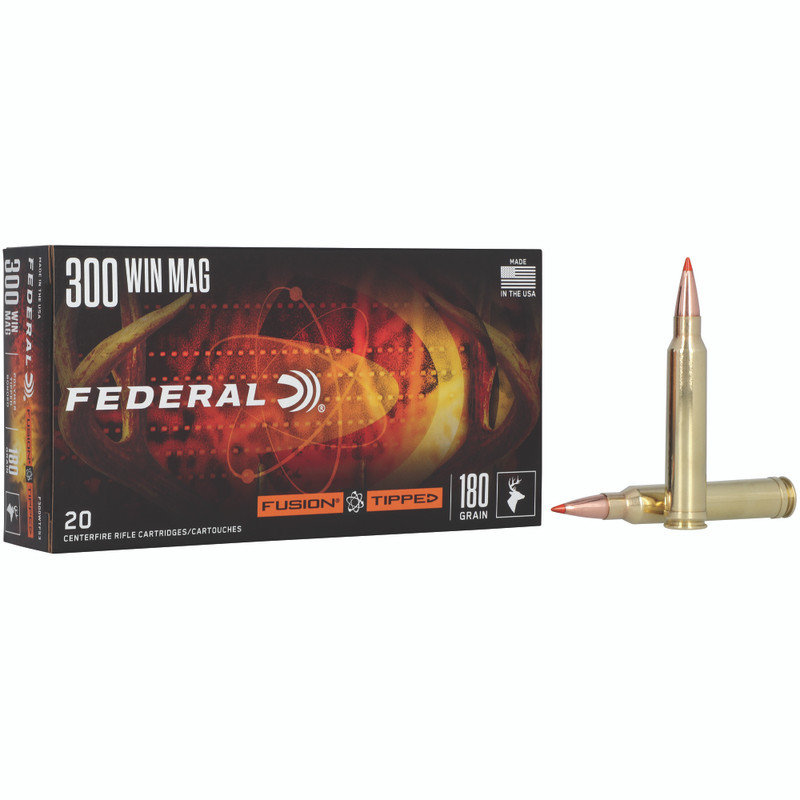 Federal Fusion 300 Winchester Magnum 180gr Polymer Tip Rifle Ammo - 20rd Box - Image 2