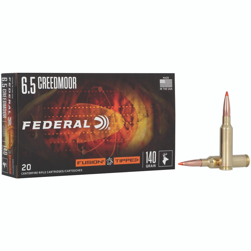 Federal Fusion 6.5 Creedmoor 140gr Polymer Tip Rifle Ammo - 20rd Box - Image 2