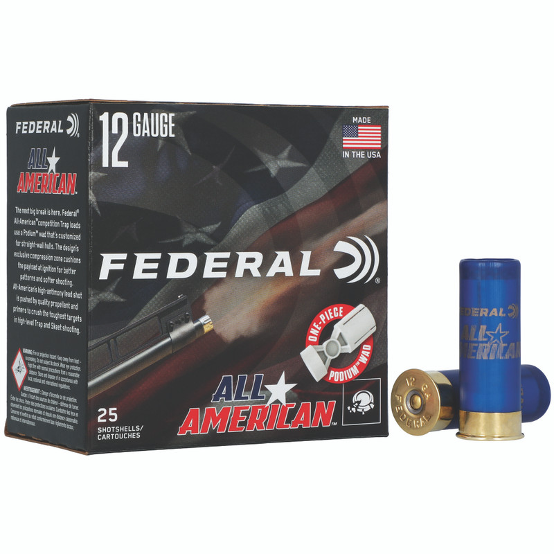 Federal All American 12 Gauge 2.75 in #7.5 Shot Partition Shotgun Ammo - 25rd Box 1/8oz FAA12H 7.5 - Image 2