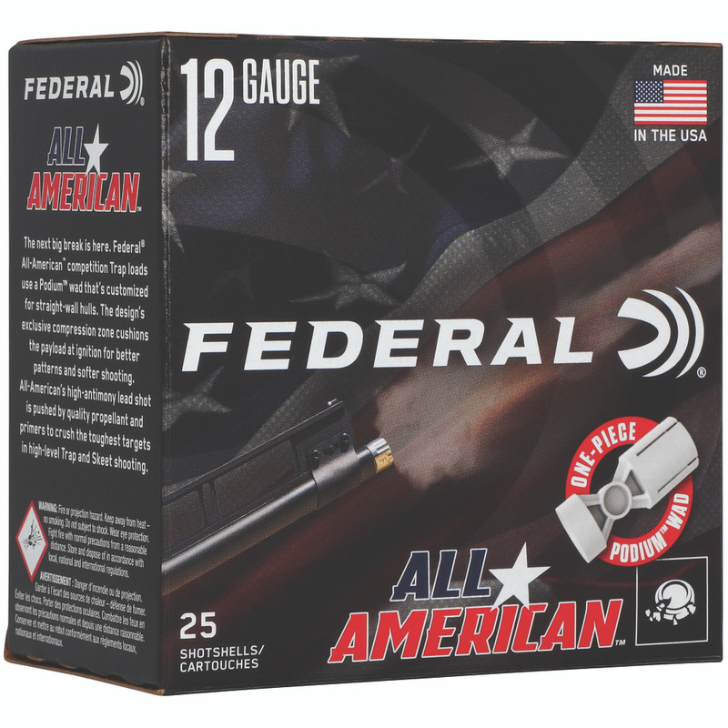 Federal All American 12 Gauge 2.75 in #8 Shot Partition Shotgun Ammo - 25rd Box 1/8oz FAA12L 8 - Image 2