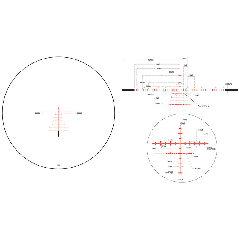 Trijicon Tenmile 4.5-30x56mm Red/Green MRAD Precision Tree Reticle Rifle Scope - Image 4