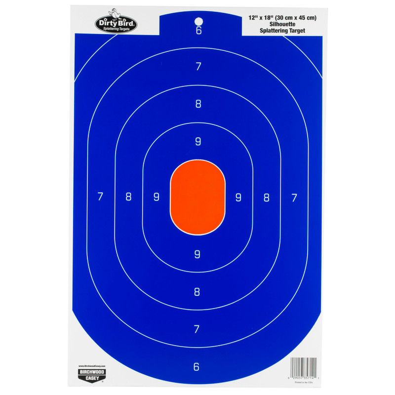 Birchwood Casey Dirty Bird Target Bl/or Silhou 8pk