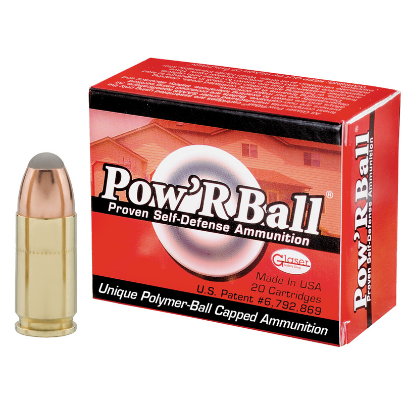 Corbon Ammo Pow'rBall 9mm 100gr Polymer Tip Handgun Ammo - 20rd Box