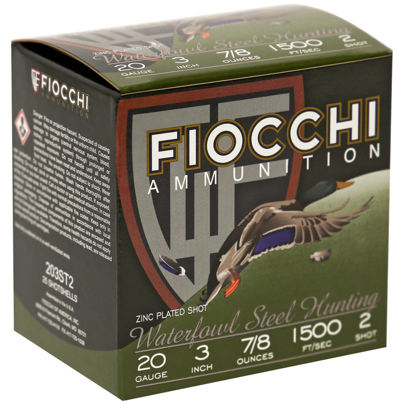 Fiocchi Ammunition Flyway Steel 20 Gauge 3 in #2 Shot Steel Shot Shotgun Ammo - 25rd Box - Image 2