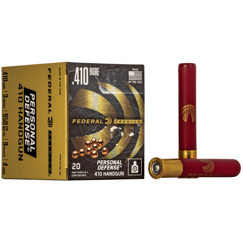 Federal Premium 410 Bore 3 in 4 Buck Buckshot Shotgun Ammo - 20rd Box