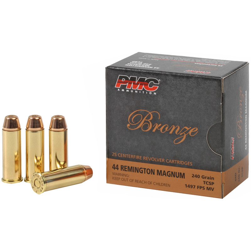 PMC Ammunition Bronze 44 Magnum 240gr Soft Point Handgun Ammo - 25rd Box