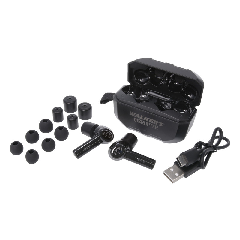 Walker's Disrupter Black Electronic Earmuff