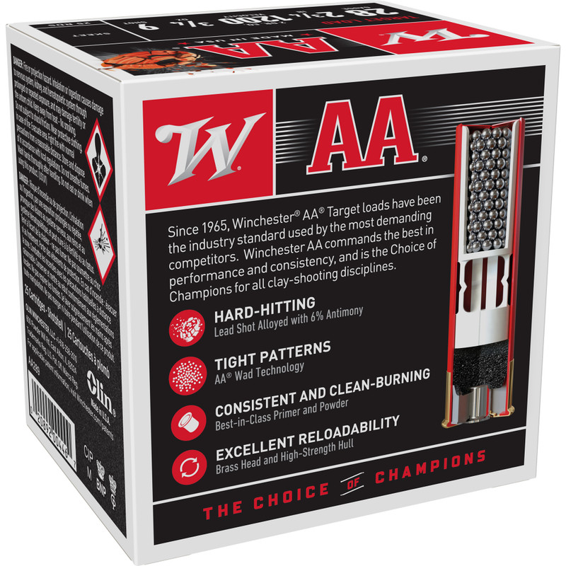 Winchester Ammunition AA Target 28 Gauge 2.75 in #9 Shot Shotshell Shotgun Ammo - 25rd Box - Image 2