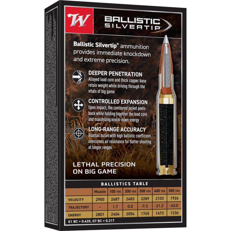 Winchester Ammunition Ballistic Silvertip 30-06 Springfield 150gr Polymer Tip Rifle Ammo - 20rd Box - Image 2