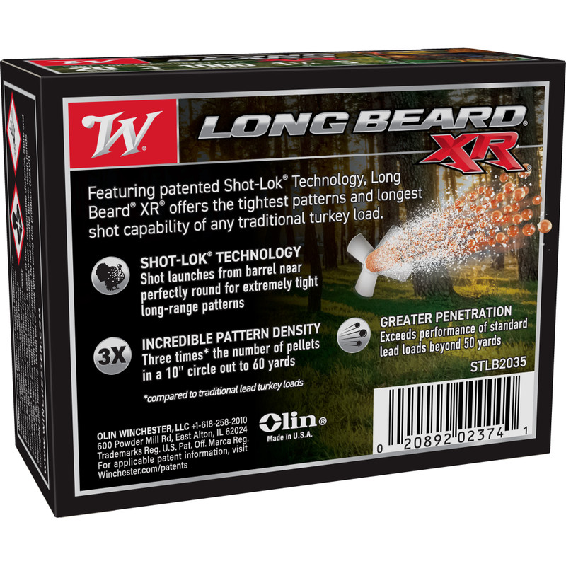 Winchester Ammunition Long Beard XR 20 Gauge 3 in #5 Shot Shotshell Shotgun Ammo - 10rd Box - Image 2