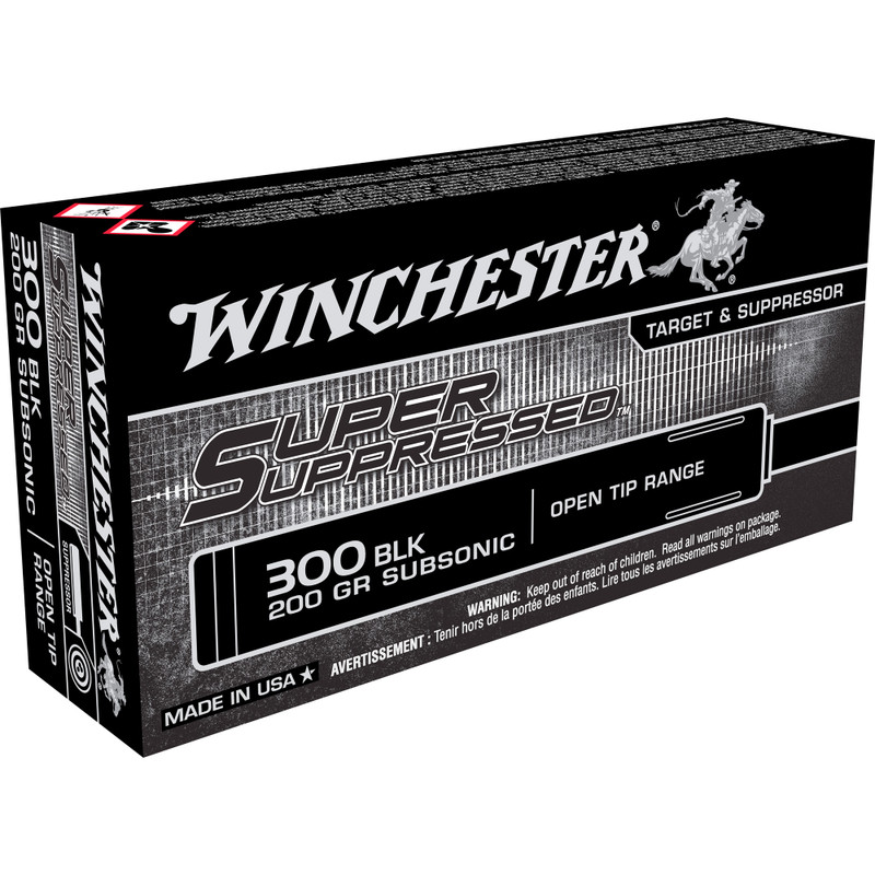Winchester Ammunition Super Suppressed 300 Blackout 200gr Open Tip Rifle Ammo - 20rd Box