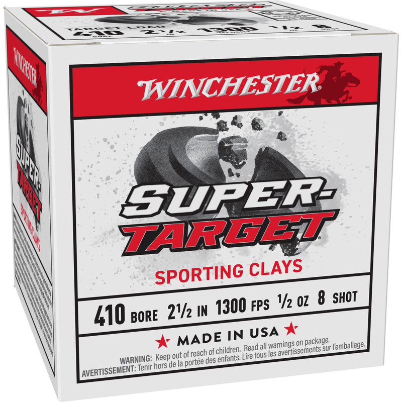 Winchester Ammunition Super Target 410 Bore 2.5 in #8 Shot Shotshell Shotgun Ammo - 25rd Box