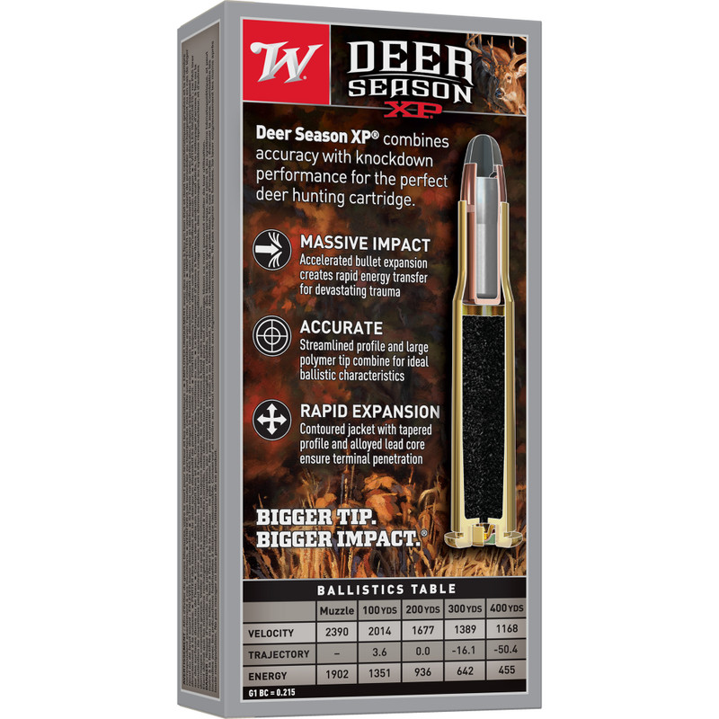 Winchester Ammunition Deer Season XP 30-30 Winchester 150gr Ballistic Tip Rifle Ammo - 20rd Box - Image 2