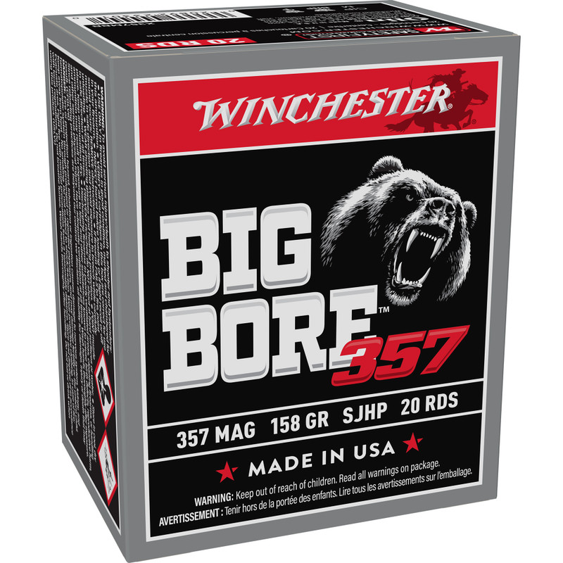 Winchester Ammunition Big Bore 357 Magnum 158gr Jacketed Soft Point Handgun Ammo - 20rd Box