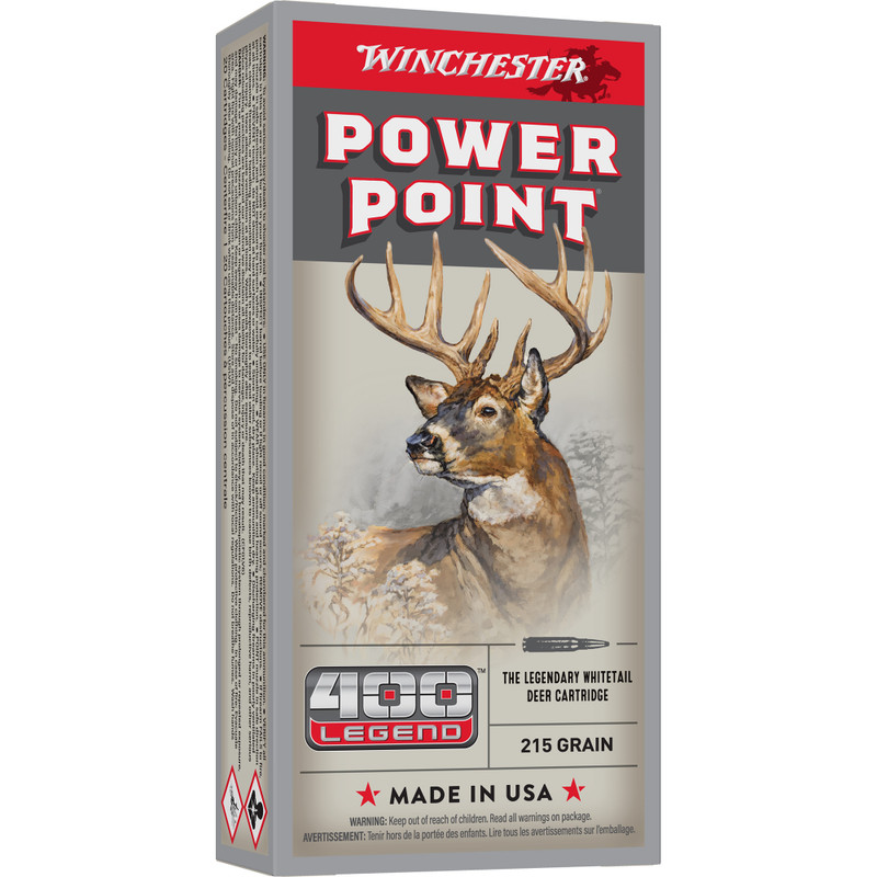 Winchester Ammunition POWER-POINT 400 Legend 215gr Power Point Rifle Ammo - 20rd Box