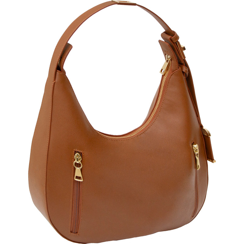 Bulldog Hobo Style Concealed Carry Purse, Cognac - view 1