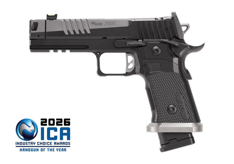Sig Sauer P211 GTO 4.4" 9mm 23rd Semi-Auto Competition Pistol, Silver/Black