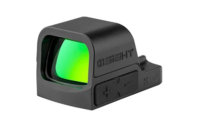 OSight K Green Dot Reflex Sight - 1x, 6 MOA, RMSc Footprint, Side Battery, Black Anodized