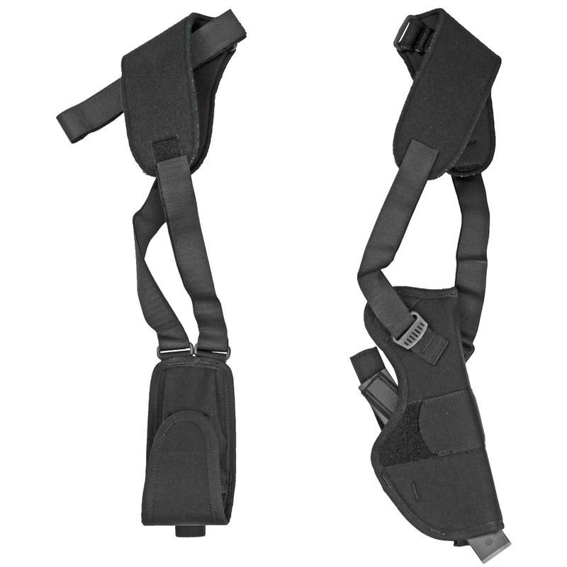 Uncle Mike's Pro-Pak Vertical Shoulder Holster - Size 1, Large Auto 4in, Right Hand, Black Nylon