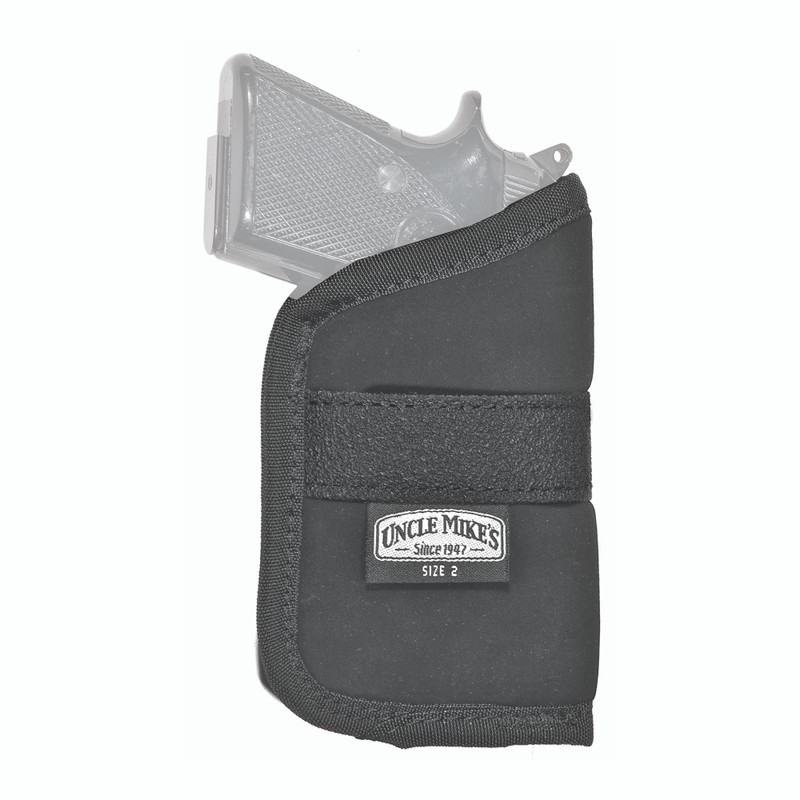 Uncle Mike's Inside Pocket Holster - Size 2, Most 380 Pistols, Ambidextrous, Black Suede