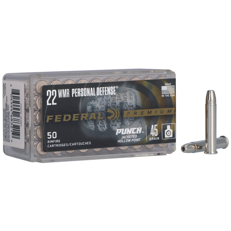 Federal Punch 22 WMR 45 Grain Hollow Point 50rd Box Rimfire Ammo - additional view 2