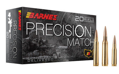 Barnes Precision Match 5.56 NATO 85gr BTHP Rifle Ammo 20rd