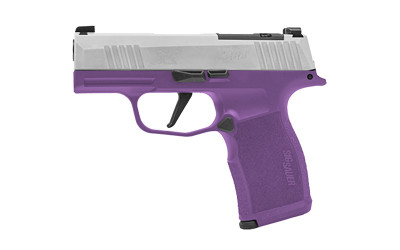 Sig Sauer P365X Purple Rain 9mm 3.1in 12rd Semi-Auto Pistol Purple Grip Stainless Slide Optics Ready - View 1
