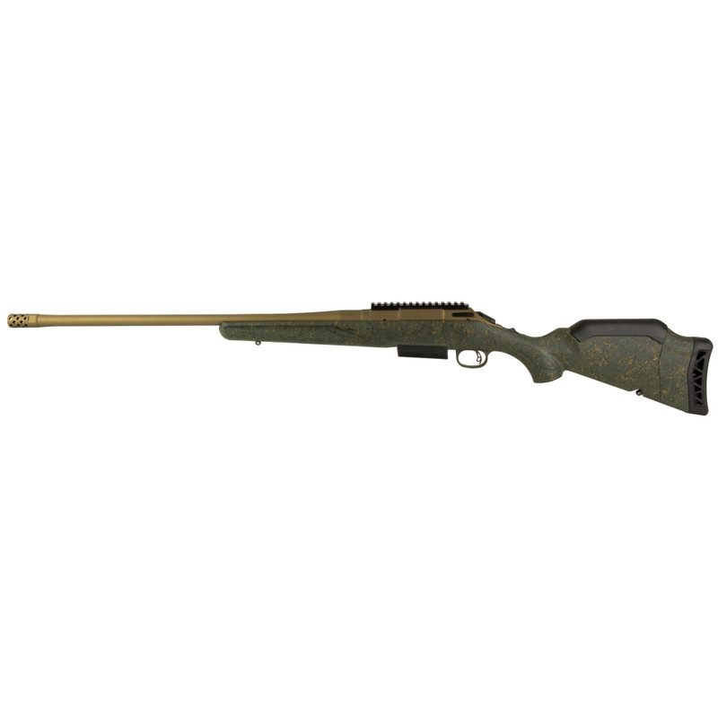 Ruger American Gen 2 Predator 450 Bushmaster 22in 3rd Bolt-Action Rifle Burnt Bronze Cerakote Green Splatter Stock - View 1
