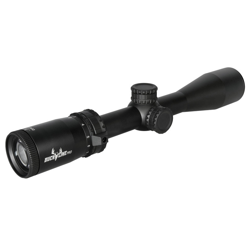 Truglo Buckline Pro 3-9x40 BDC Rifle Scope with 1in Rings and Cover Black - View 1