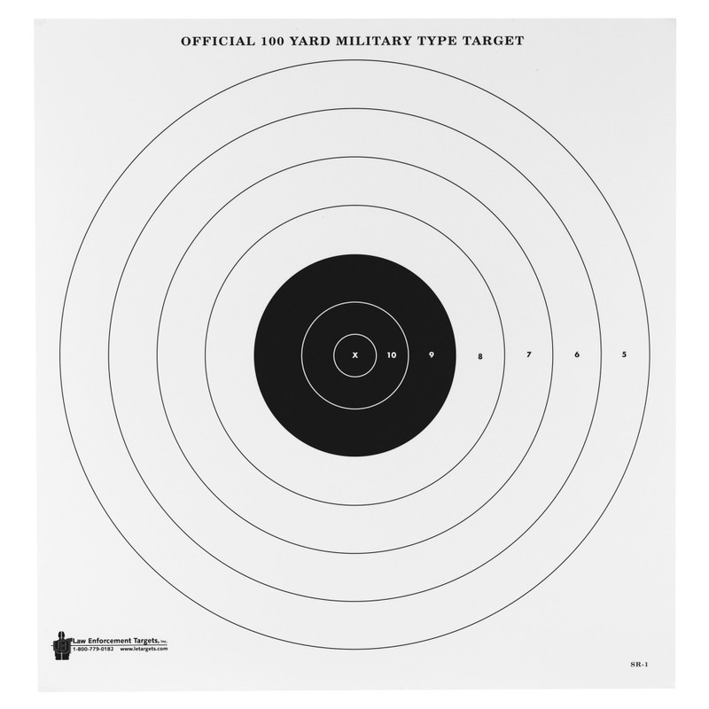 Buy 100-Yard Military Black Bullseye Target - 100 Pack at the best prices only on utfirearms.com