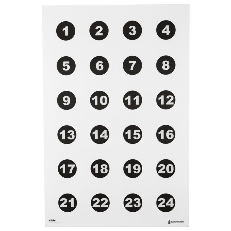 Buy 24 3-Inch Number Circles Target - 100 Pack at the best prices only on utfirearms.com