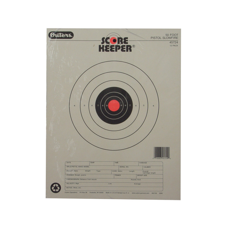 Buy Champion 50ft Pistol Slowfire Target 12 Pack at the best prices only on utfirearms.com