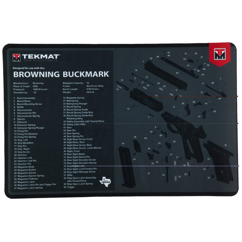 Buy TekMat Pistol Mat for Browning BM Black at the best prices only on utfirearms.com