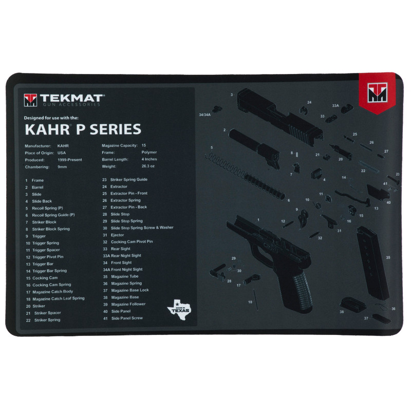 Buy TekMat Pistol Mat for Kahr P Series Black at the best prices only on utfirearms.com