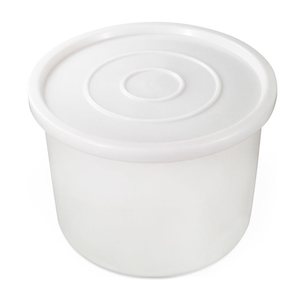114Ltr Natural Plastic Round Tub Lid Plasdene GlassPak Pty Ltd