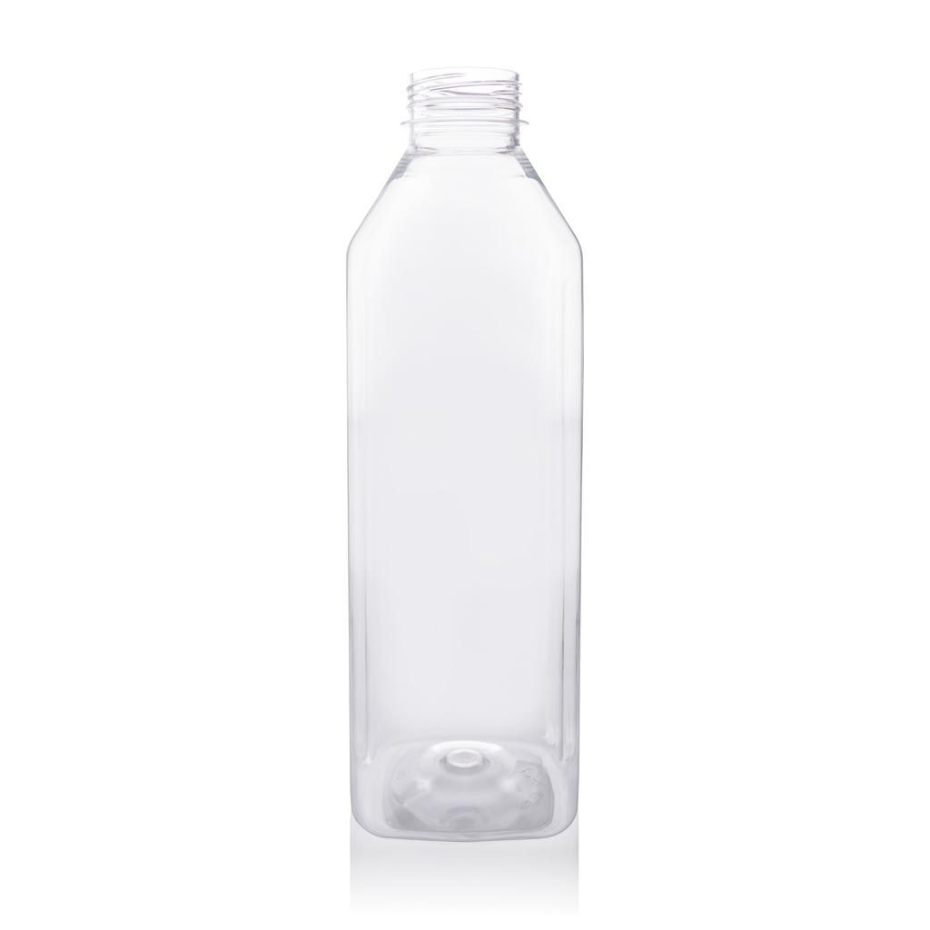 1Ltr Clear Plastic Square Bottle 38mm T/E Finish - Plasdene Glass-Pak ...