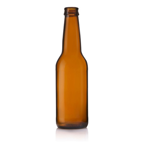 330ml Amber Glass Long Neck Beer Bottle Crown Finish - Pallet
