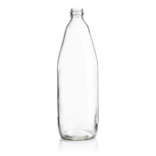 750ml Flint Glass Carbonated Beverage Bottle 28mm Alcoa Finish