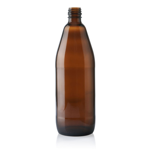750ml Amber Glass Cider Bottle 28mm Alcoa Finish
