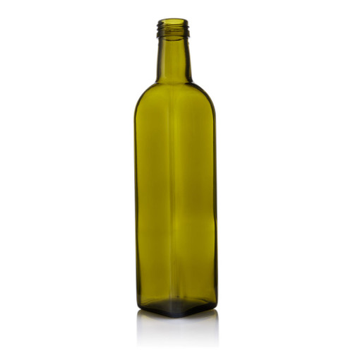 500ml Antique Green Glass Marasca Olive Oil Bottle 31.5mm T/E Finish - Pallet
