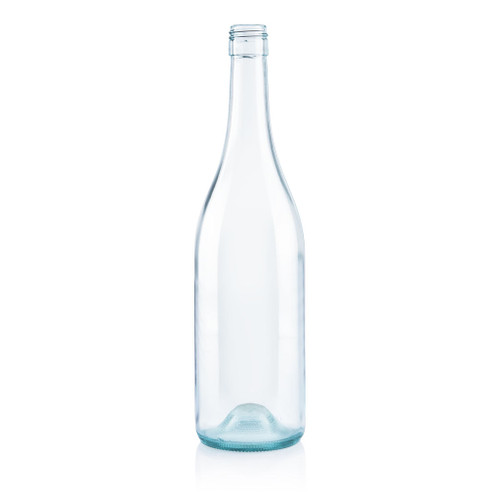 750ml Arctic Blue Glass Punted Burgundy Bottle BVS Finish