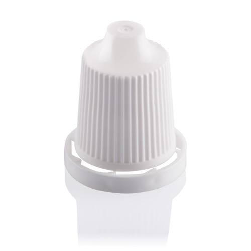 15mm White Plastic Tamper Evident Eye Dropper Cap