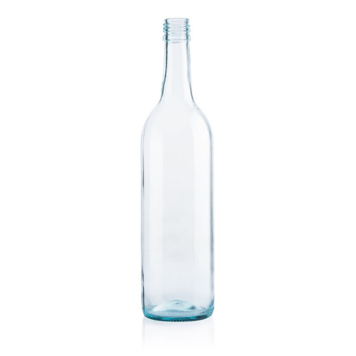 750ml Arctic Blue Glass Lightweight Punted Claret Bottle BVS Finish