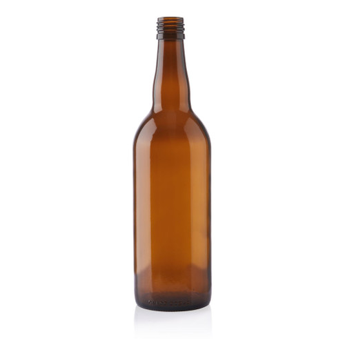 750ml Amber Glass Fortified Wine Bottle BVS Finish
