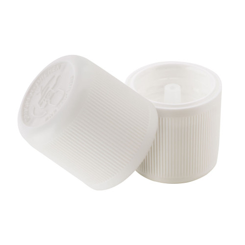 18mm White CRC T/E Cap with Horizontal Dropper Plug