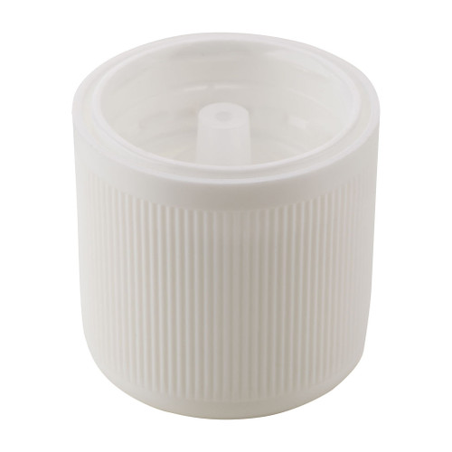 18mm White CRC T/E Cap with Horizontal Dropper Plug