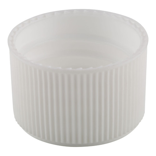 28mm 410 White Plastic Screw Cap with Liner
